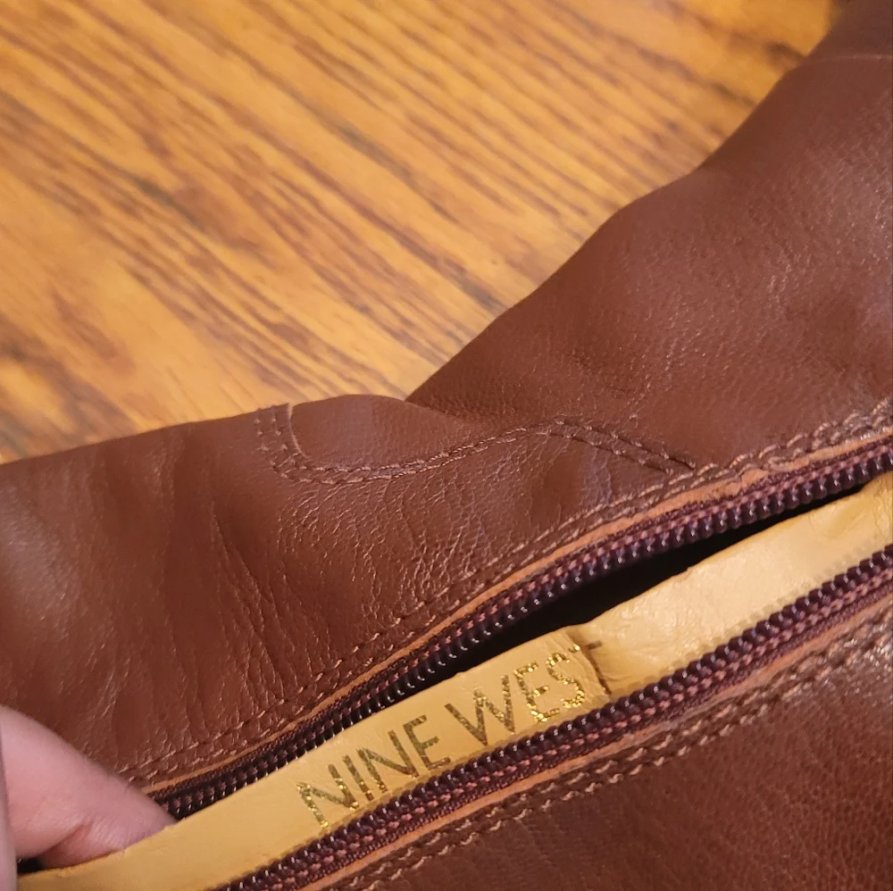 Nine West Mocha Cocoa Brown Genuine Leather Tall Boots